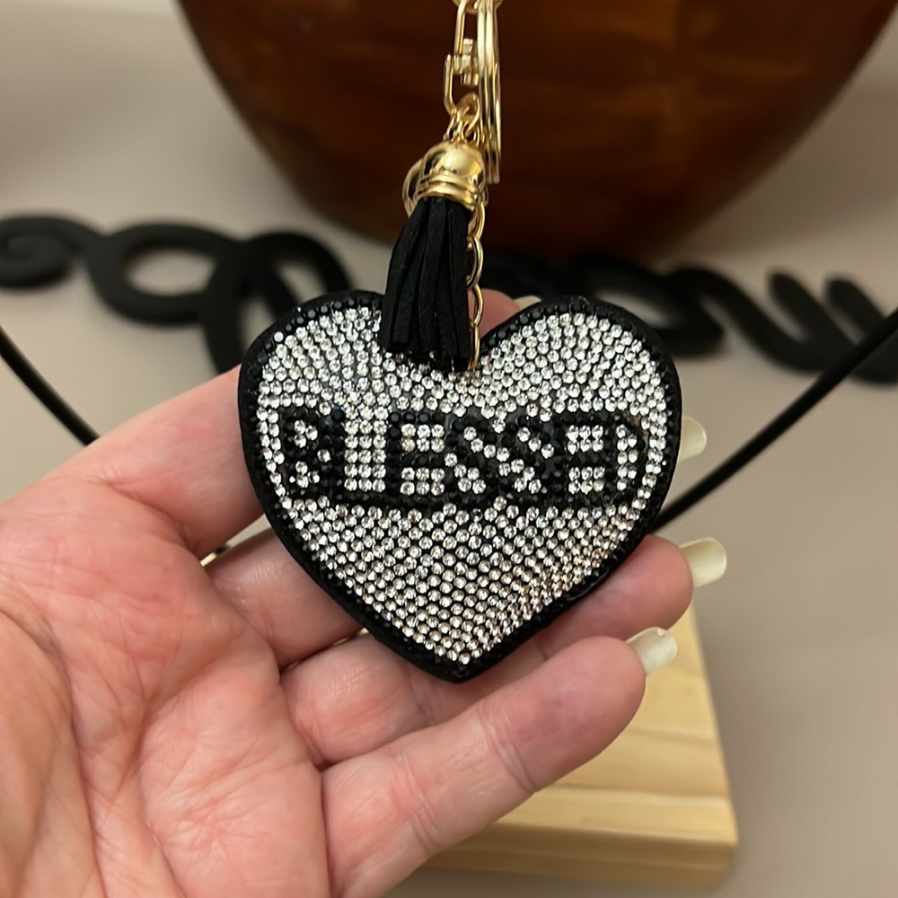 BLESSED bag charm or key chain